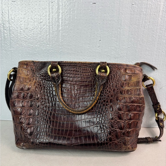 Brahmin Brown Crocodile LeatherShoulder Bag